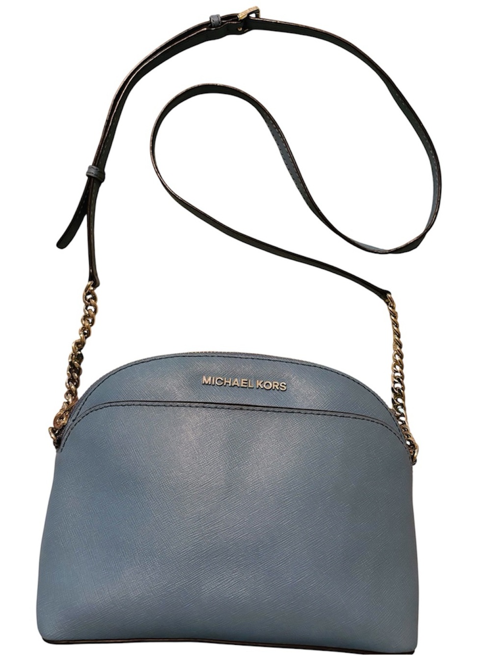 MICHAEL Michael Kors Blue Crossbody Bag with Gold Hardware